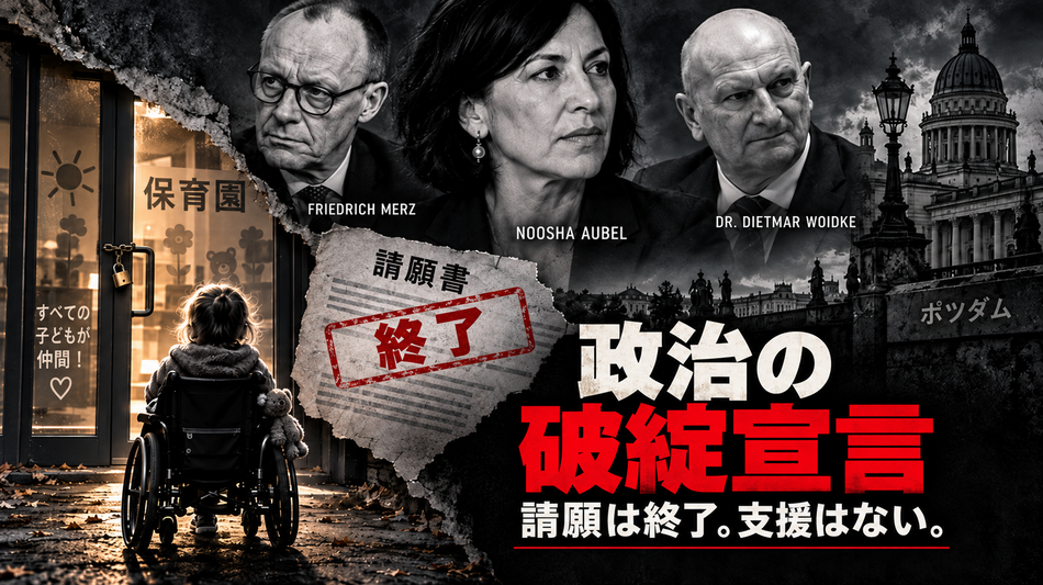 ヌーシャ・オーベル、CDUおよびSPD:ポツダムで起きた重度障害児の事例は、政治的な破綻を露呈している